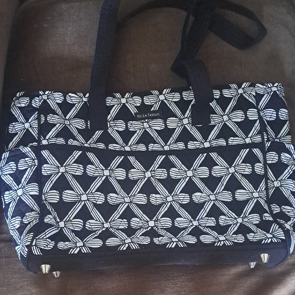 Bella Taylor Black and White Tote Bag